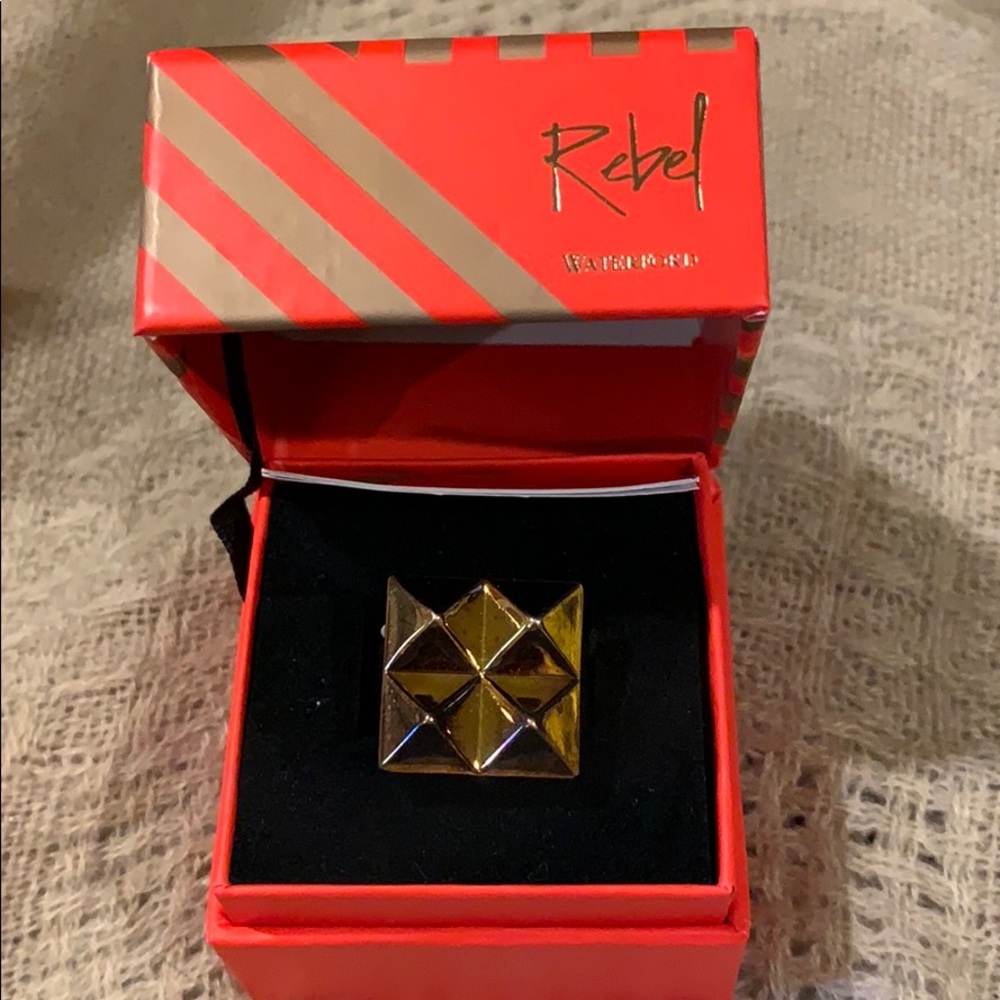 Rebel Gold Stud Ring by Waterford